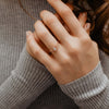 The Theresa Ring | Oval Lab Diamond Accented Nature Inspired Engagement