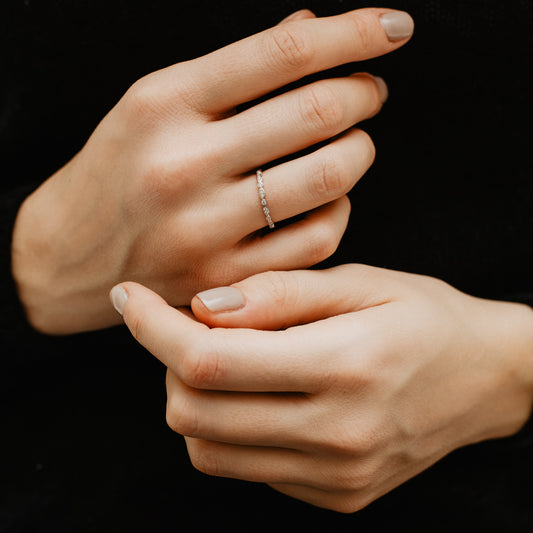The Tilly Ring | Lab Diamond Round & Marquise Shaped Stacking