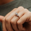 The Vani Ring | Round Lab Diamond Nature Accented Engagement