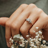 The Vani Ring | Round Lab Diamond Nature Accented Engagement