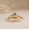 The Farah Ring | 0.98ct Seafoam Moissanite & Lab Diamond Accented Engagement Ring