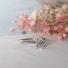 The Flor Ring | Round Lab Diamond Engagement Hidden Halo Solitaire