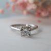 The Flor Ring | Round Lab Diamond Engagement Hidden Halo Solitaire