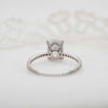 The Nuki Ring | Lab Diamond Oval Hidden Halo Shoulder Set Engagement