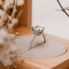 The Nuki Ring | Lab Diamond Oval Hidden Halo Shoulder Set Engagement