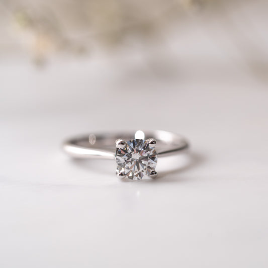 The Frankie Ring | Round Cut Moissanite Classic Engagement Solitaire