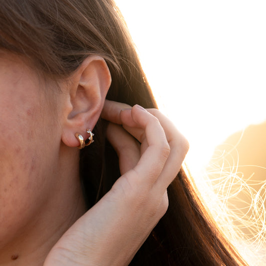 The Genni Earrings | 100% Recycled 9k Gold Huggies