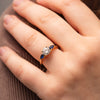 The Georgia Ring | Lab Diamond Round & Pear Graduated Engagement Trilogy