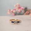 The Georgia Ring | Lab Diamond Round & Pear Graduated Engagement Trilogy