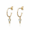 The Gwener Earrings | VS1 D-E Lab Diamonds. 100% Recycled 9k Gold Hoops