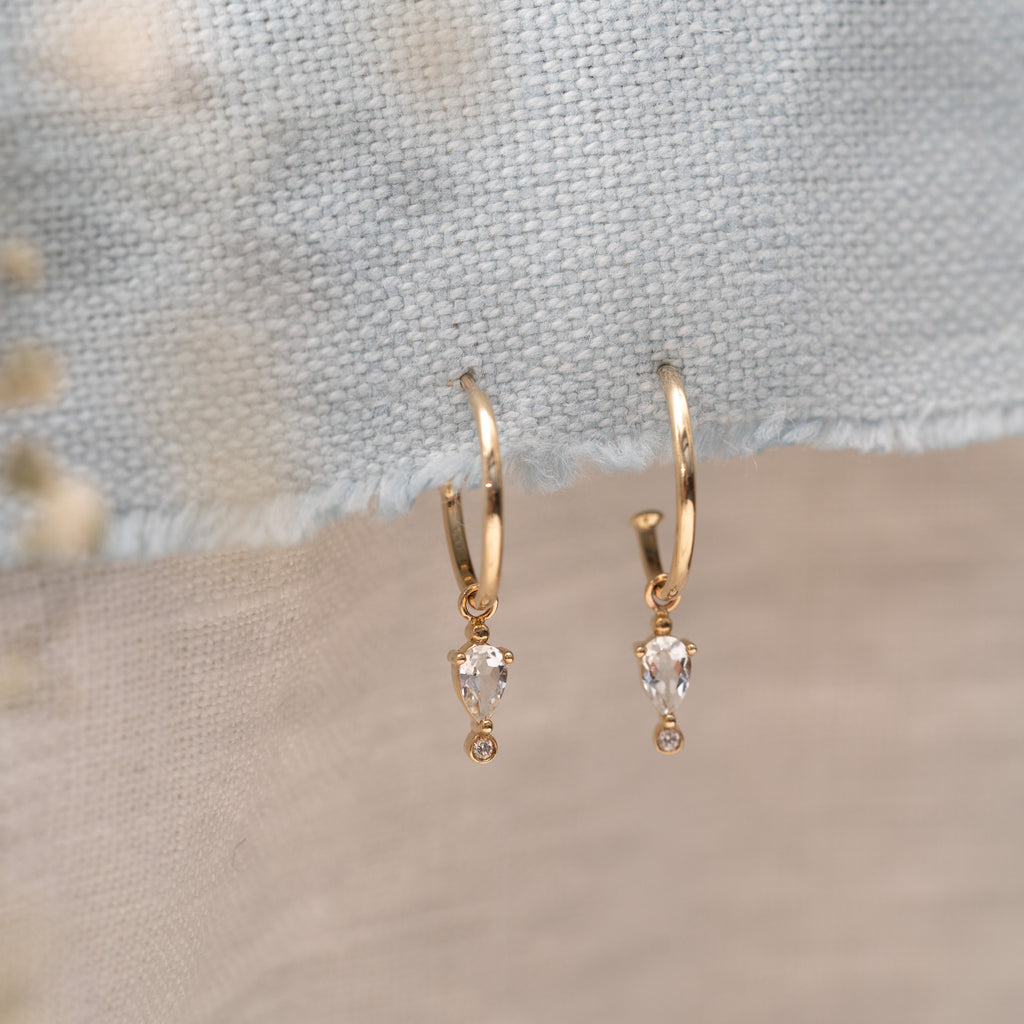 The Gwener Earrings | VS1 D-E Lab Diamonds. 100% Recycled 9k Gold Hoops