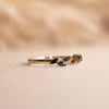 The Heather Ring | Dainty Botanical Lab Sapphire Stacking