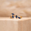 The Heather Earrings | Marquise Lab Grown Sapphire Cluster Studs