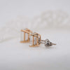 The Hebe Earrings | 3.0ct D-E VVS1 Emerald Cut 18k Fairtrade Rose Gold Solitaire