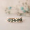 The Jamila Ring | Round Seafoam Green Moissanite Classic Claw Set Band