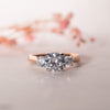 The Jasmine Ring | Round Brilliant Lab Diamond Accented Engagement Trilogy