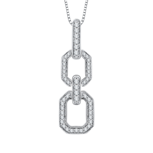 The Alexis Pendant | Lab Diamond Drop Link Modern