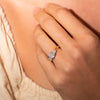 The Lara Ring | Lab Diamond Cushion Cut Trilogy Hidden Halo Engagement