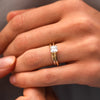 The Leola Ring | Lab Diamond Cushion Hidden Halo Engagement Solitaire