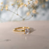 The Leola Ring | Lab Diamond Cushion Hidden Halo Engagement Solitaire
