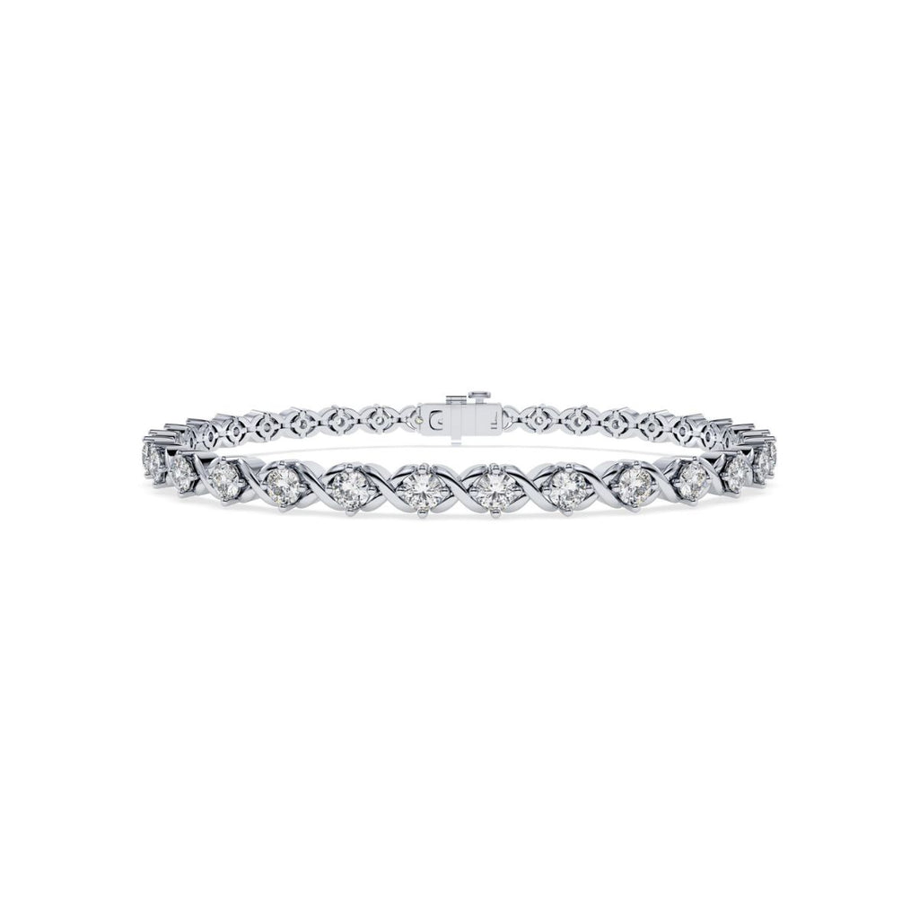 The Lowenna Bracelet | 3.0ct Lab Diamond 14k Gold Modern Tennis