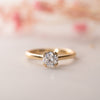 The Lucille Ring | Round Lab Diamond Floral Petal Engagement Solitaire