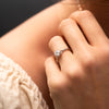 The Lucille Ring | Round Lab Diamond Floral Petal Engagement Solitaire