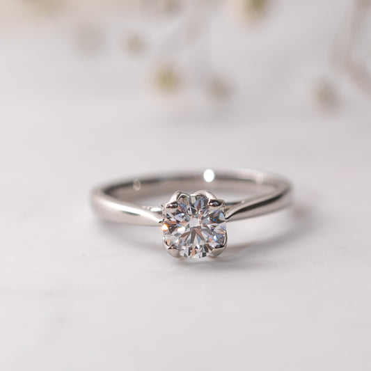 The Lucille Ring | 0.75ct VS1 D Lab Diamond Round Brilliant Platinum Engagement Solitaire