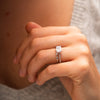 The Luna Ring | Lab Diamond East West Set Emerald Cut Engagement Solitaire