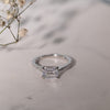 The Luna Ring | Lab Diamond East West Set Emerald Cut Engagement Solitaire