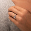 The Luna Ring | Lab Diamond East West Set Emerald Cut Engagement Solitaire