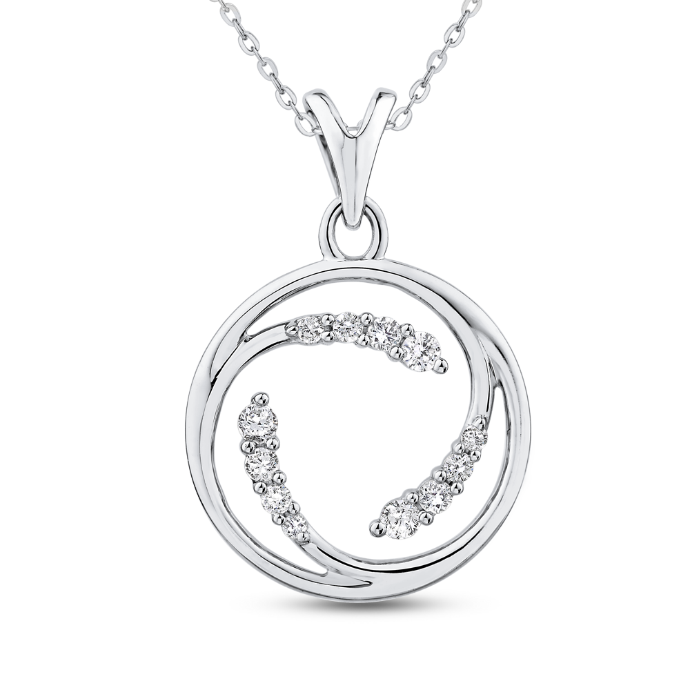 The Lydia Pendant | Lab Diamond Circle Pavé Pendant