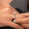 The Marcia Ring | Lab Diamond Pear Cut Shoulder Set Engagement