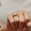 The Marni Ring | Oval Lab Diamond Accented Art Deco Engagement