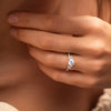 The Meredith Ring | Lab Diamond Round & Pear Cut Shoulder Set Engagement Trilogy