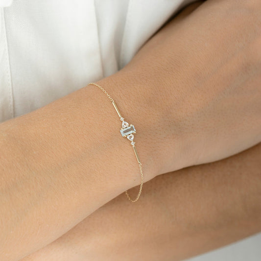 The Morvoren Bracelet | VS1 D-E Lab Diamonds. Ethical Gemstone. 100% Recycled 9k Gold