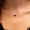 The Myla Pendant | Chatham® Alexandrite & Sapphire Toi Et Moi Pendant 9k Yellow Gold