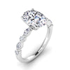 The Nadia Ring | Oval Lab Diamond Marquise Shoulder Set Engagement