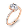 The Nuki Ring | Lab Diamond Oval Hidden Halo Shoulder Set Engagement