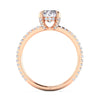 The Nuki Ring | Lab Diamond Oval Hidden Halo Shoulder Set Engagement