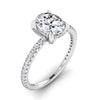 The Nuki Ring | Lab Diamond Oval Hidden Halo Shoulder Set Engagement