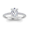 The Nuki Ring | Lab Diamond Oval Hidden Halo Shoulder Set Engagement