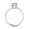 The Nuki Ring | Lab Diamond Oval Hidden Halo Shoulder Set Engagement