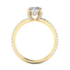 The Nuki Ring | Lab Diamond Oval Hidden Halo Shoulder Set Engagement