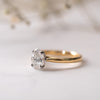 The Naomi Ring | 1.14ct VS1 D-E Lab Diamond Oval Hidden Accent Solitaire