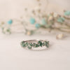 The Nova Ring | Sea Foam Green Pear Moissanite Assymetric Stacking