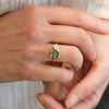 The Oriana Ring | 2.50ct Emerald Seafoam Moissanite & Lab Diamond Toi Et Moi Engagement