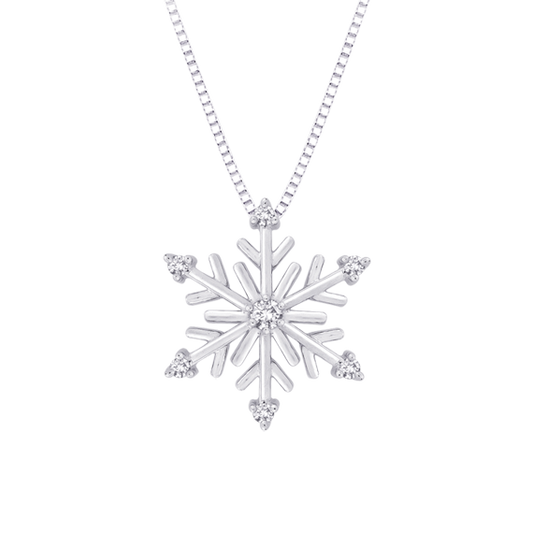 The Eirwen Pendant | Lab Diamond Snowflake Charm