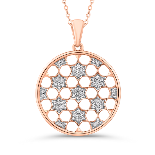 The Astrid Pendant | Lab Diamond Medallion Pavé Charm