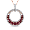 The Belina Pendant | Lab Diamond Ruby Dressy Crescent